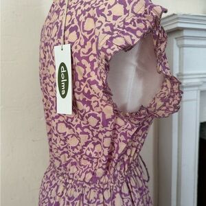 Sundance, Perry Walker for Dolma cotton tiered sleeveless dress